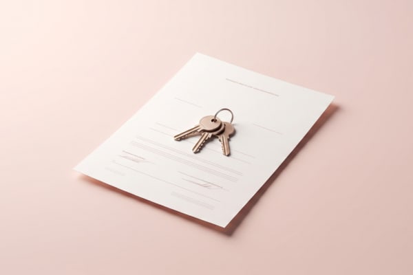 Une feuille de papier avec des clés 